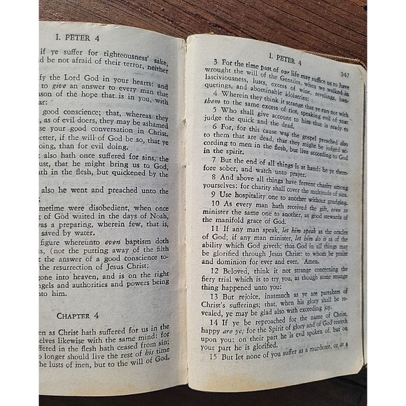 Vintage NEW TESTAMENT PROTESTANT VERSION To ARMY 1941-42 Hardbound Bible - Picture 8 of 13